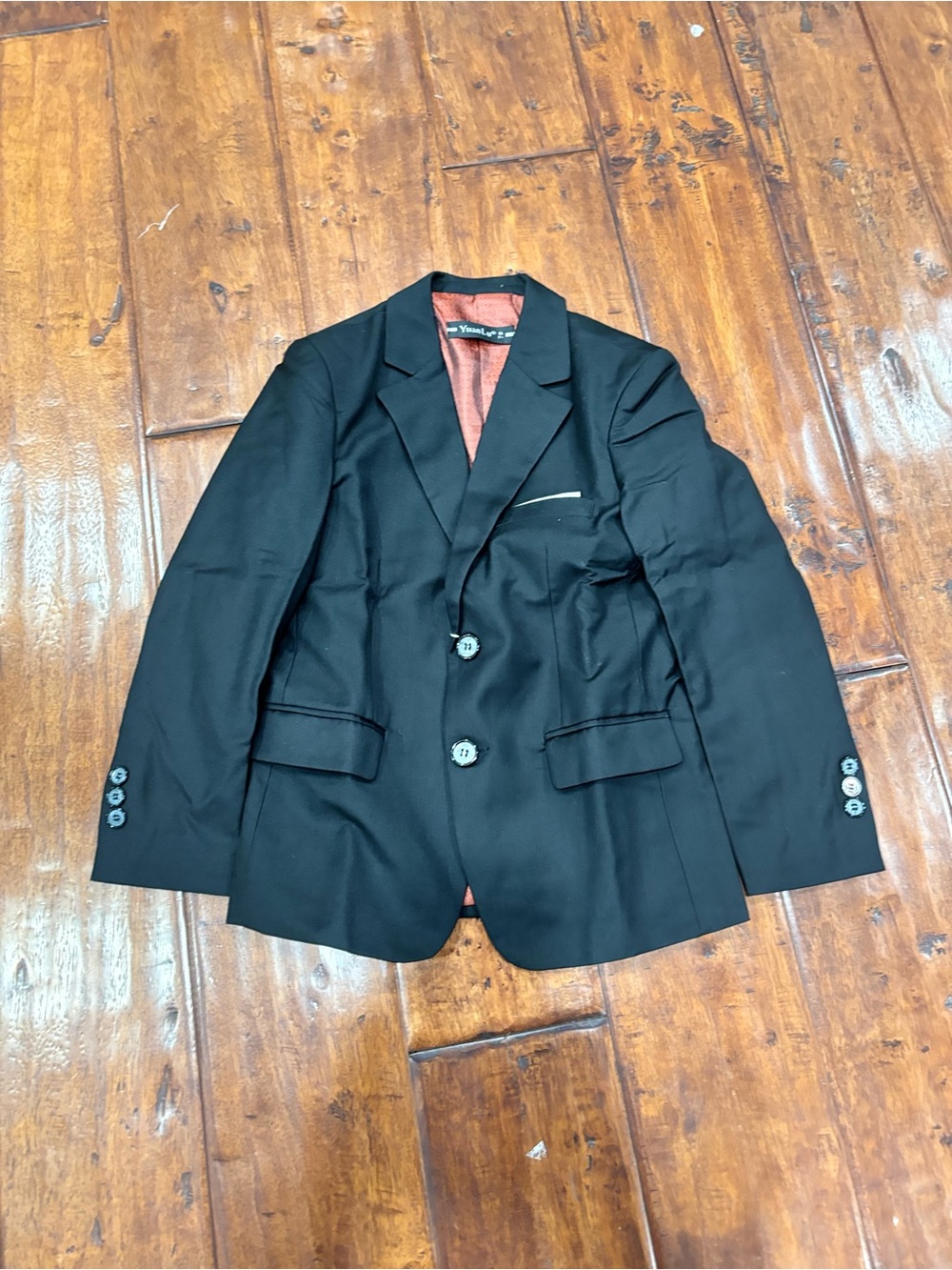 YuanLu Boys 5 Piece Black Formal Suit Tuxedo Set Blazer Vest Pants Tie Shirt